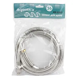 Шланг для ручного душу Aquatica 1/2" SS розтяжний з підшипником 150-180 см (9792040) - мініатюра 2