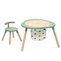 Контейнер бавовняний для іграшок Stokke MuTable V2 бежевий з синім (627201) - мініатюра 6