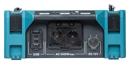Інвертор живлення з виходом 220 В Makita BAC01 (1400 Вт, USB, Type-C, 12 В, 7.3 кг) - мініатюра 2