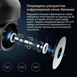 IP-камера вулична XON SmartCam Wi-Fi 1080P (SCWEW21YW 3688) Чорна - мініатюра 8