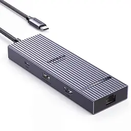 Док-станція зі звуковою картою UGREEN CM880 USB-C 3.2 8 в 1 HDMI 2.0 сірий (55544)