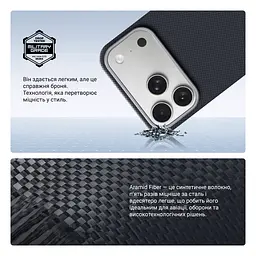 Чехол ArmorStandart BlackIcon Aramid Plain MagCase для Apple iPhone 17 Pro Max Black (ARM90161) - мініатюра 4