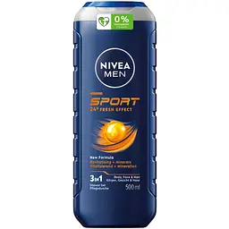 Гель для душу NIVEA MEN Спорт 3 в 1 для тіла обличчя та волосся 500 мл (81083)