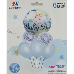 Набір повітряних кульок Baby-boy 1212-11-В 6 шт. Блакитний (2000990671554)