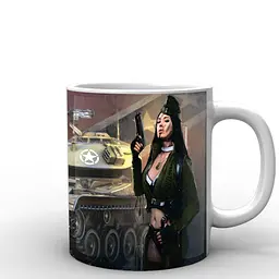 Кухоль GeekLand World of Tanks дівчина WT.02.015 330 мл білий - мініатюра 3
