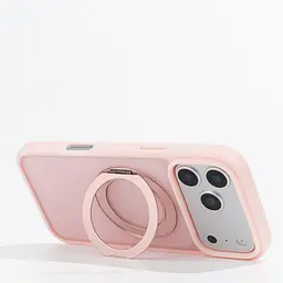 Противоударный чехол-панель для Apple iPhone 17 Pro Max, Unit Stand2, розовый, силикон + поликарбонат, защита всего корпуса, с подставкой, поддержка магнитных держателей и беспроводной зарядки (MagSafe), ArmorStandart (ARM86338) - мініатюра 4