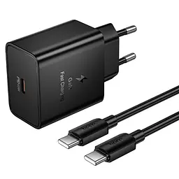 МЗП Hoco N77 Star PD45W (1USB-C) + кабель Type-C to Type-C Black - мініатюра 6