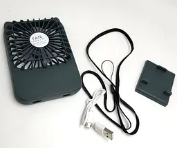 Міні вентилятор акумуляторний від USB ручний та настільний з підставкою 3 режими 9×13см UKC 064 зелений - мініатюра 5