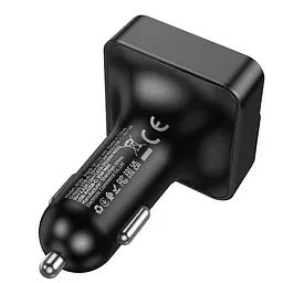 АЗП FM модулятор Borofone BC60 Hero 35W (2USB-A/1C) Black - мініатюра 7