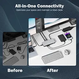 Порт-реплікатор Digitus USB-C > 2xHDMI/DP/2xUSB-A/USB-C/SD/MicroSD/RJ54/DC/Audio (DA-70917) - мініатюра 12