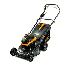 Газонокосарка акумуляторна самохідна GTM BLM48-SP KIT (48 см, 30-80 мм, 70 л, BL, 18+18 В, комплект) - мініатюра 3