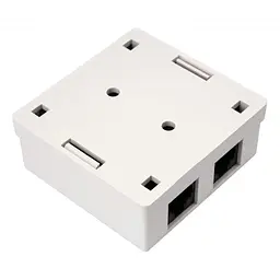 Комп'ютерна розетка RJ45x2 UTP cat.5e 8P8C Vinga (VCPRJ45O2) - мініатюра 3