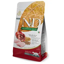 Низькозерновий сухий корм Farmina N&D Prime Cat Chicken & Pomegranate для дорослих котів (курка, гранат), 10 кг