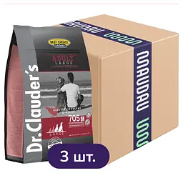 Сухий корм для дорослих собак великих та гігантських порід Dr.Clauder’s Best Choice Adult Large з куркою та рисом 12 кг (3 шт. х 4 кг)