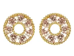 Сережки Xuping пусети QQMM позолота 14K "Кільця з цирконієм" ø 9мм 106220