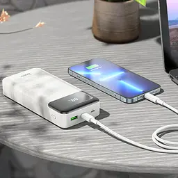 Портативний ЗП Power Bank Hoco J102A Cool figure PD20W+QC3.0 20000 mAh White - мініатюра 5