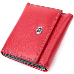 Яскравий маленький гаманець для жінок із натуральної шкіри ST Leather 19502 червоний - мініатюра 1
