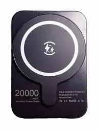 Power bank бездротова зарядка "Wireless charging treasure", потужний павер банк 20000 mah Чорний