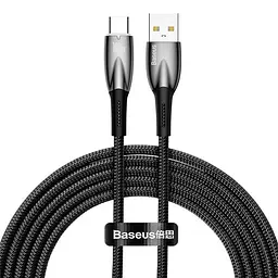 Кабель Baseus Glimmer Series USB - Type-C 100 W 6 A 1 метр чорний CADH000401 - мініатюра 1
