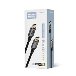 Кабель мультимедійний DisplayPort M to DisplayPort M 3.0m V2.1 16K black ColorWay (CW-CBDP092-BK) - мініатюра 6