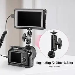 Шарнірне кріплення Ulanzi R098 Double Ball Heads with Code Shoe Mount UV-2954 R098 Black - мініатюра 6