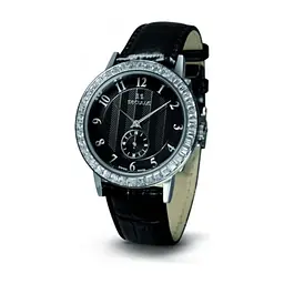 Наручний годинник Seculus 1675.2.1069 black, ss cz stones, black leather