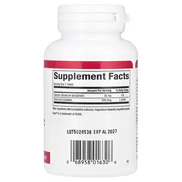 Хелат хрому Natural Factors Chromium GTF Chelate 500 mcg, 90 таблеток - мініатюра 2