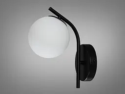 Бра настінне Diasha LQ7064/1W BK G9, 20W, чорний метал, скло, стиль лофт - мініатюра 2