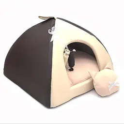 Будиночок юрту для котів та собак Zoo-hunt Комфорт літо коричневий №1 39х39х31 см