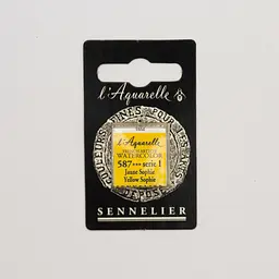 Акварельна фарба Sennelier, полукювета, S1, Жовта Софі (Yellow Sophie)