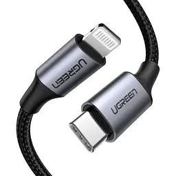 Кабель Ugreen USB 2.0 Type-C M-Lightning M, 1 м, (20V/3A), (60W) Чорний, US304 - мініатюра 3