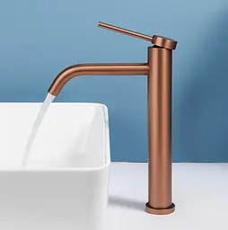 Змішувач для умивальника Rea Clif високий brushed copper REA-B2088 - мініатюра 4