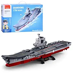 Конструктор SLUBAN Військовий Авіаносець, 584 деталі, масштаб 1:700, 44.1 см, 47.5x33x7 см