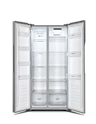Холодильник SBS Gorenje 185х63х83см 2 двері 264(164) л А+ NF+ дисплей Сріблястий (NRS8181KX) - мініатюра 2
