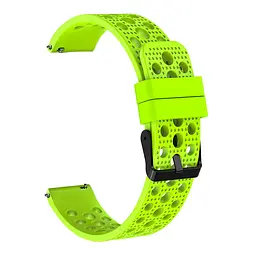 Силіконовий double перфорований ремінець Watchbands для Samsung Gear S3 зелений (WB009DUBLEPERFGREEN) - мініатюра 2