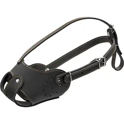 Намордник для собак Collar, шкіряний, № 3, 33 см, чорний