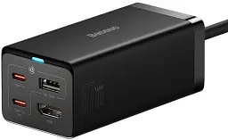 МЗП Baseus GaN5 Pro Desktop Fast Charger 1USB+2Type-C+HDXiaomi 67W with 1.5m Power Cord CCGP110201 Black