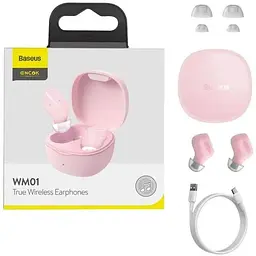 Бездротові навушники TWS Baseus WM01 NGWM01-04 Pink - мініатюра 4