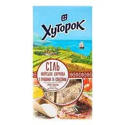 Сіль морська харчова зі спеціями та травами Хуторок 200 г - мініатюра 3
