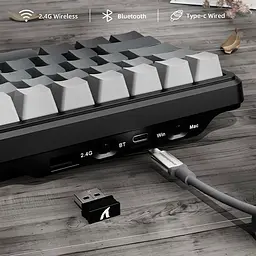 Ігрова механічна клавіатура Attack Shark X66 / 60% / Три режими підключення / Strawberry Switch / Black - мініатюра 5