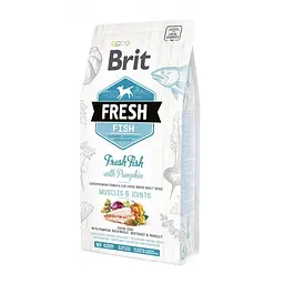 Сухий корм Brit Fresh для дорослих собак великих порід для м'язів і суглобів риба і гарбуз 2.5 кг (170994/530786)