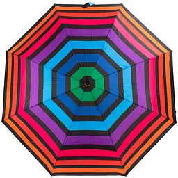Жіноча складана парасолька напівавтомат Happy Rain 97 см різнобарвна