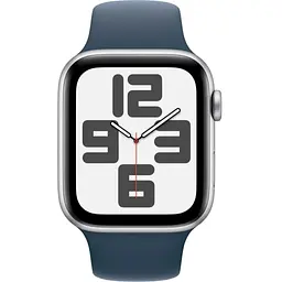 Смарт-годинник Apple Watch SE 2 GPS 44mm Silver Aluminium Case with Storm Blue Sport Band M/L (MREE3) - мініатюра 3