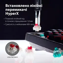 Клавіатура HyperX Alloy Origins 2 65key Red USB-A Hot-Swap EN/UA RGB Black (B4QS3AA) - мініатюра 11
