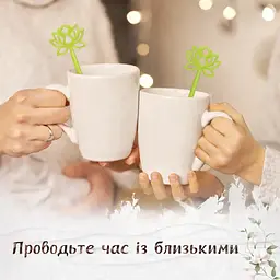 Заварник ситечко для заварювання для чаю силіконовий у формі квітки лотоса Салатовий 88281 - мініатюра 5