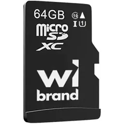 Карта пам'яті Wibrand microSDXC, 64Gb, Class10 UHS-I U1, без адаптера (WICDXU1/64GB)