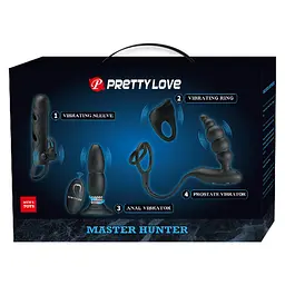 Набір секс іграшок Pretty Love Master Hunter 4 шт. чорний - мініатюра 2