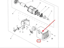Кожух передній подрібнювача Makita UD2500 (652024822) - мініатюра 7