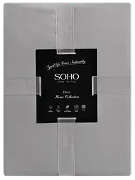 Комплект постільної білизни Полуторний Duet 150х200 см Ivory/Grey SOHO pbe0050802 - мініатюра 4