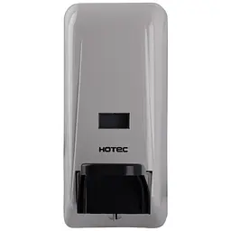 Дозатор рідкого мила HOTEC 13.205 для санвузла настінний ліктьовий 1000 мл світло-сірий пластиковий - мініатюра 2